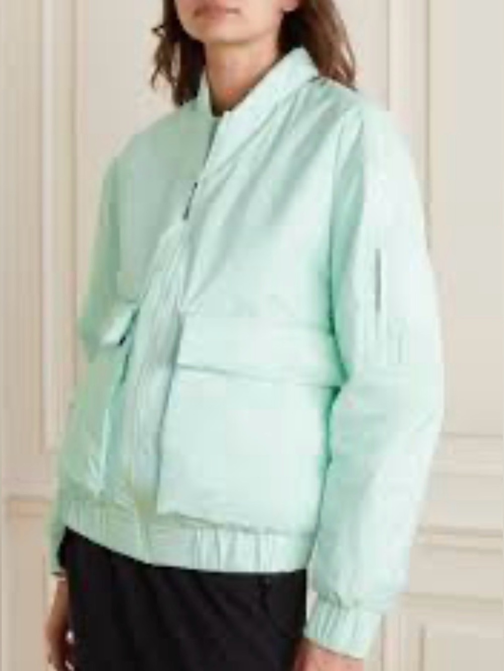Rains Mint Green Fuse Bomber Lightweight Insulated Jacket